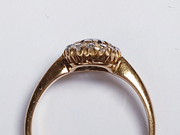 Edwardian Sapphire and Diamond Ring  DBGEMS - image 4
