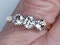Antique Diamond Three Stone Diamond Ring 2440  DBGEMS - image 2