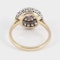 Vintage Burma Ruby & 2 Row Diamond Cluster Ring in 18 Carat Gold, English circa 1950. - image 4