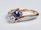 Victorian Sapphire and Diamond Cross Over Ring  DBGEMS - image 5