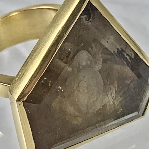 1970 probably by Grima, frog intaglio ring - image 5