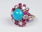 1960's Turquoise ruby and diamond dress ring  DBGEMS - image 2