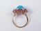 1960's Turquoise ruby and diamond dress ring  DBGEMS - image 4