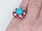 1960's Turquoise ruby and diamond dress ring  DBGEMS - image 5