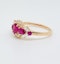 14K yellow gold 1.25ct Natural Ruby and 0.60ct Diamond Ring - image 2