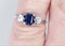 Art Deco Sapphire and Diamond Engagement Ring 3285 DBGEMS - image 2
