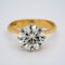 18K yellow gold 3.44ct Diamond Engagement Ring - image 1