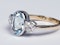 Aquamarine and diamond three stone ring  DBGEMS - image 3