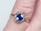 Victorian Sapphire and Rose Diamond Engagement Ring  DBGEMS - image 2