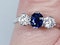 Sapphire and diamond engagement ring 4318   DBGEMS - image 1
