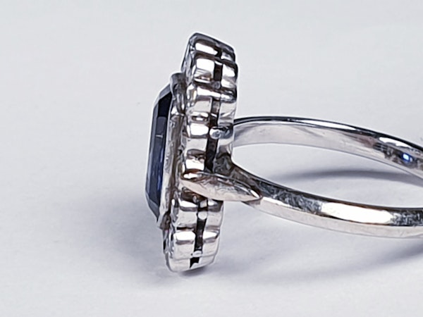 Art Deco Sapphire and Diamond Ring 3553   DBGEMS - image 3