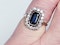 Art Deco Sapphire and Diamond Ring 3553   DBGEMS - image 5