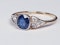 Antique sapphire and diamond engagement ring  DBGEMS - image 3