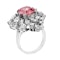Pink tourmaline ring in 1960’s strong design - image 2