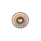 Georgian diamond pearl enamel brooch - image 1