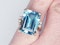 Blue topaz and diamond dress ring  DBGEMS - image 2