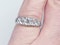 Platinum carved half hoop engagement ring  DBGEMS - image 1