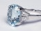 Oval aquamarine and diamond dress ring  DBGEMS - image 2