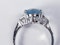 Oval aquamarine and diamond dress ring  DBGEMS - image 3