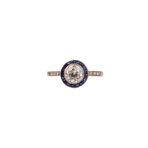 Diamond sapphire target ring - image 2
