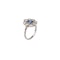 Art Deco style sapphire diamond platinum ring - image 1