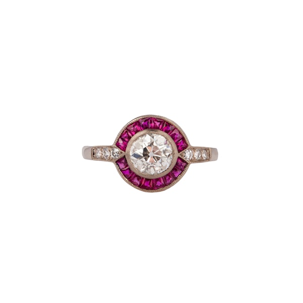 Different diamond ruby engagement ring at Deco&Vintage Ltd - image 2
