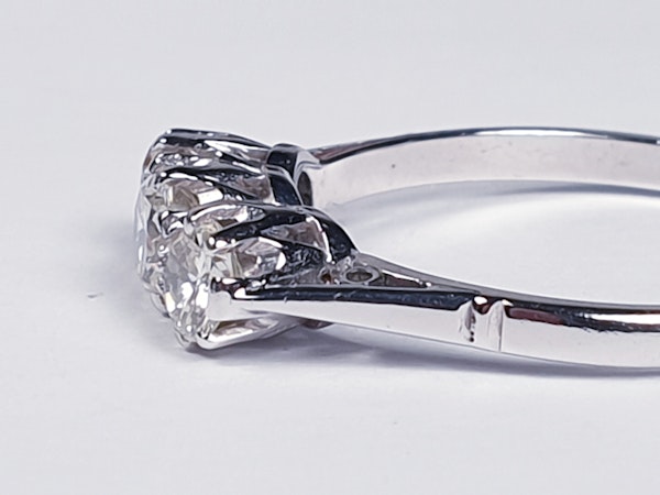 Antique Three Stone Diamond Ring  DBGEMS - image 3