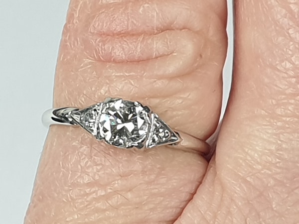 G Colour Art Deco Diamond Ring 1653  DBGEMS - image 1