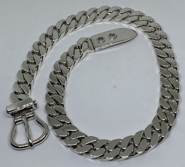 Hermes silver buckle necklace - image 1