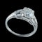  MM6231r diamond deco single  stone 1.50ct ring platinum set - image 2