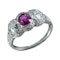  MM6213r Platinum natural Burmese  ruby diamond Edwardian ring  by Caldwell - image 1