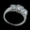  MM6305r platinum set three stone diamond ring 2.30ct total 1960c - image 2