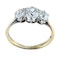  MM6272r Victorian three stone 18ct yellow gold ring with cushion old cut diamonds 1890c - image 1
