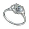  MM6254r platinum single stone  ring 2.23ct diamond  split shoulders 1910c - image 1