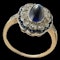 MM4776r cab sapphire and diamond art Deco ring gold and platinum fine quality 1910/20c - image 2