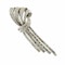 MM6493b platinum baguette round  diamond stylish brooch clip 1940c  fine quality with lots of movement - image 1
