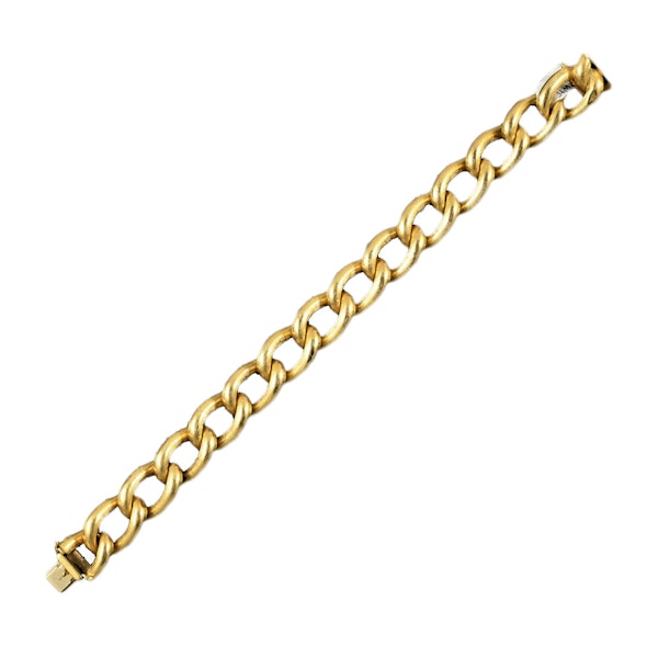 MM6475blt 18ct gold 1940c long gold bracelet - image 1