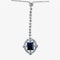 MM6227p Art Deco platinum diamond sapphire long drop pendant 1920c - image 1