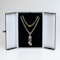 Edwardian diamond riviera necklace  with detachable diamond negligee pendant - image 2