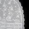 Oval fine embroidered double net and bobbin lace tray cloth,46x30cm - image 1