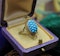 A very fine Victorian Turquoise Serpentine Cluster Ring set in 18ct Yellow Gold, English, Circa 1880 - image 2