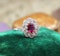 A very fine Siam Ruby & Diamond Cluster Engagement Ring mounted in Platinum, English, Circa 1930 - image 1