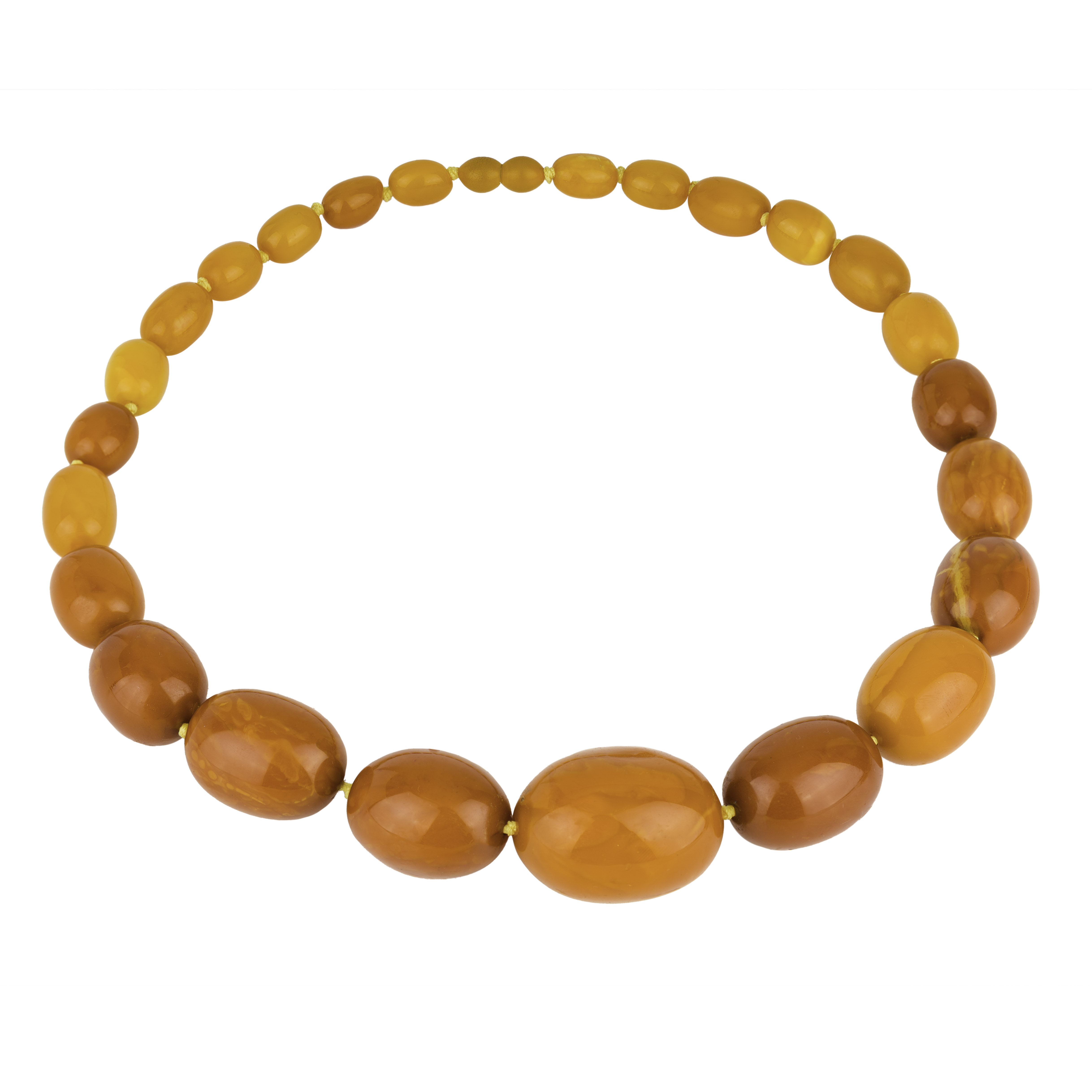 opaque amber beads