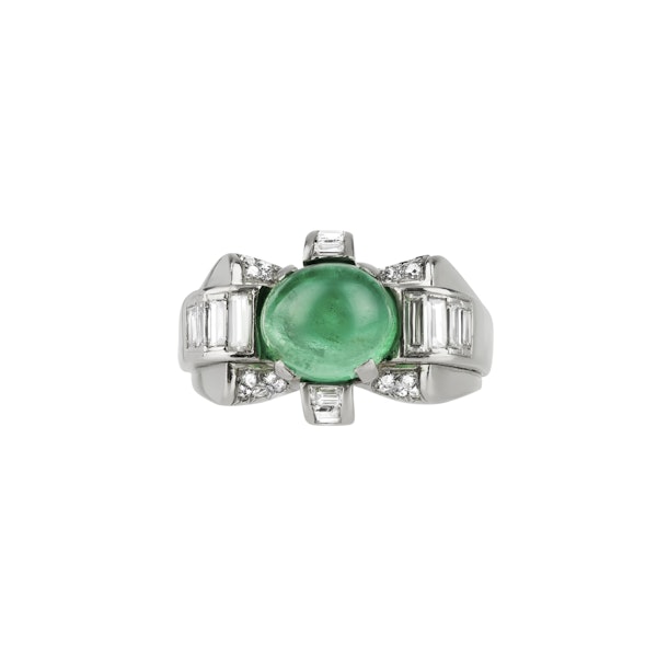 Emerald and Diamond Ring - image 1