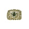 Gold Ring Set with a Tsavorite  and Diamonds - image 1