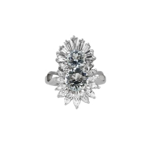 Aquamarine and Diamond Ring