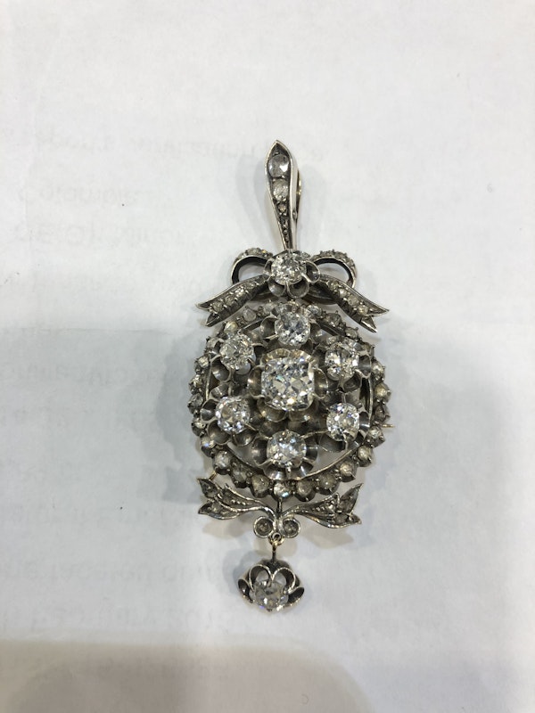 Victorian diamond pendant/broach - image 2