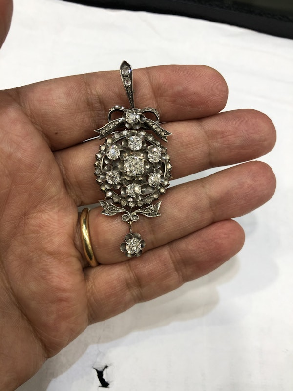 Victorian diamond pendant/broach - image 5