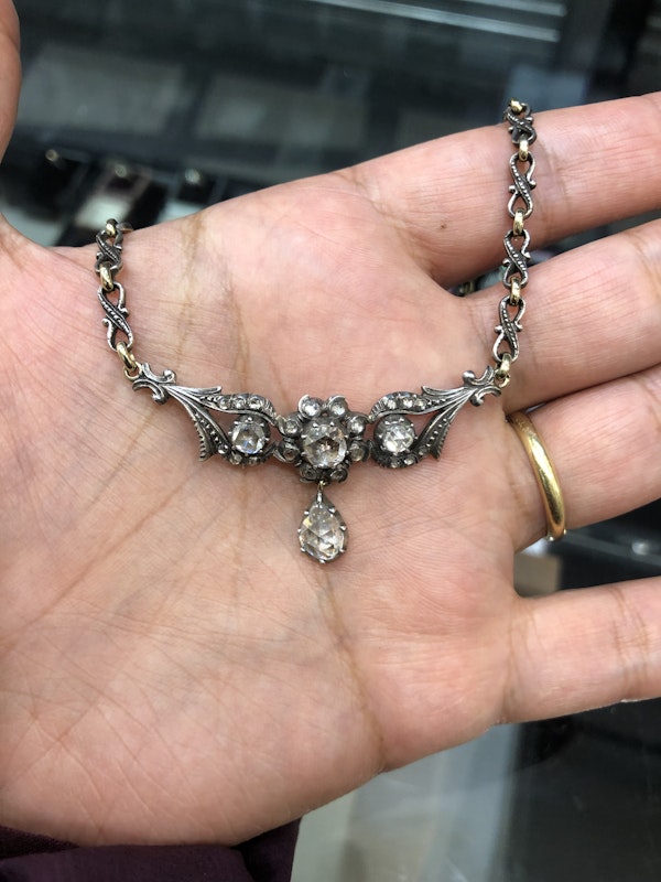 Victorian diamond necklace - image 1