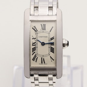 Cartier Tank Américaine Ladies 18K White Gold With Box